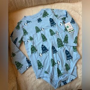 NWT Unisex Garanimals Print Onesie; Blue/Green; Size 18 Months